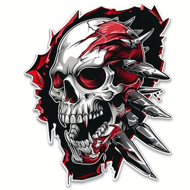 Brutal 3D Skull Vinyl Sticker